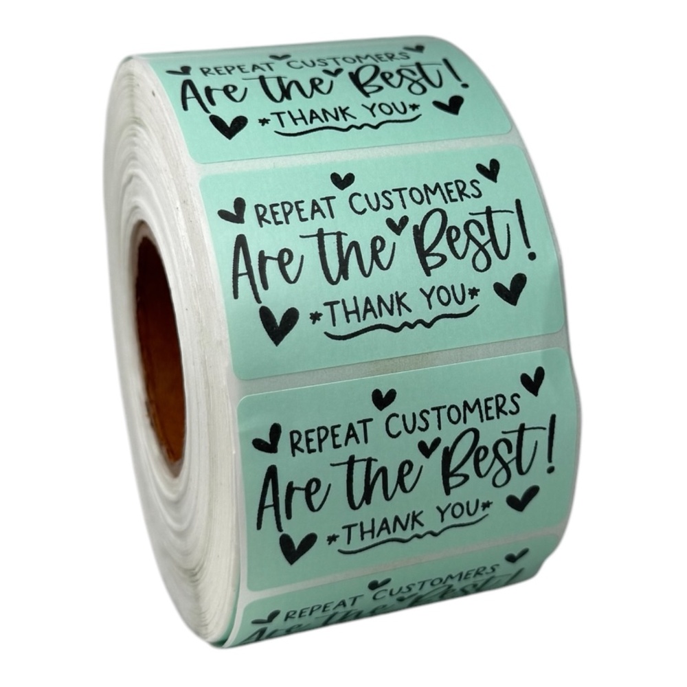 Repeat Customers are The Best Stickers,Thank You Sticker 8 COLORS TO CHOOSE FROM - Picture 2 of 9